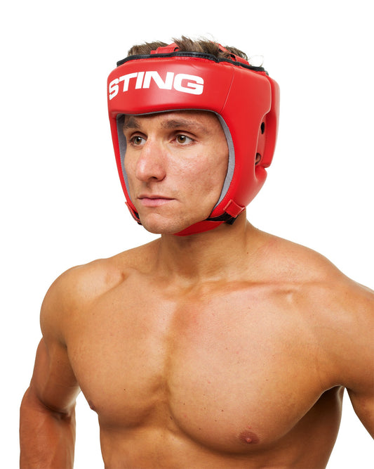 Casco Sting Gara in Pelle AIBA Rosso