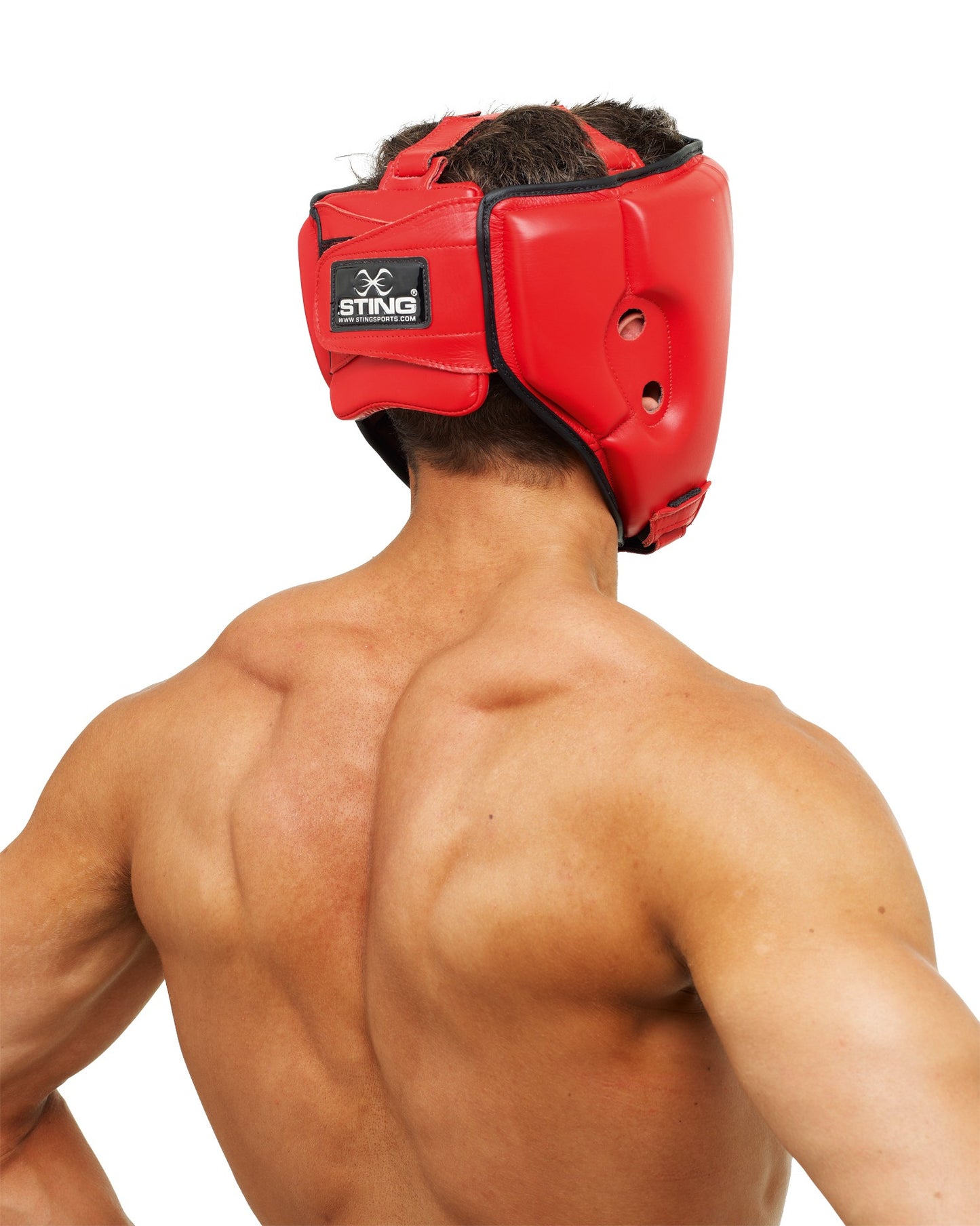 Casco Sting Gara in Pelle AIBA Rosso