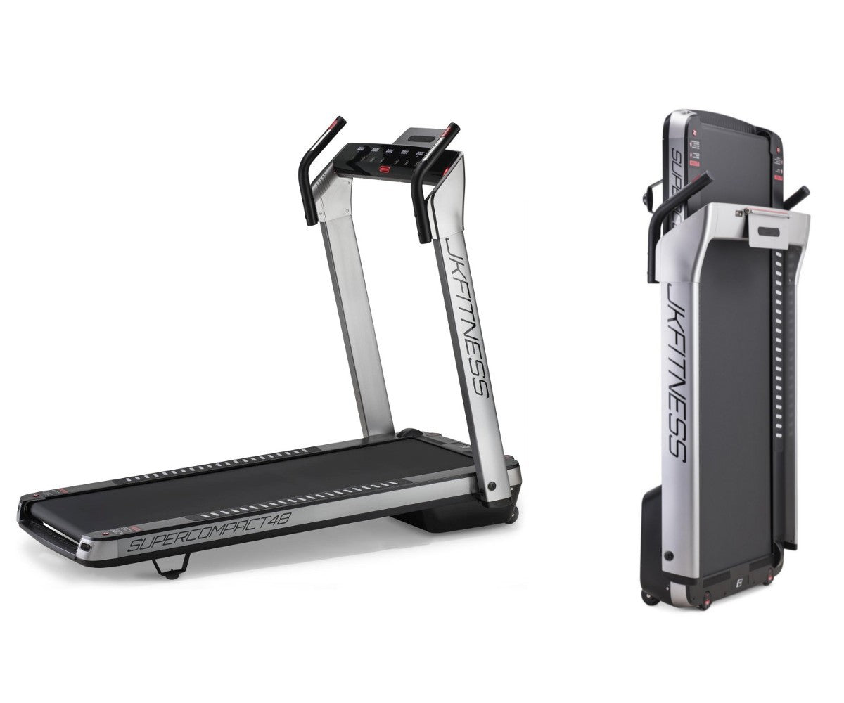 Tapis Roulant JK Fitness SUPERCOMPACT48 Silver - compatibile Zwift e Kinomap FASCIA CARDIO OMAGGIO