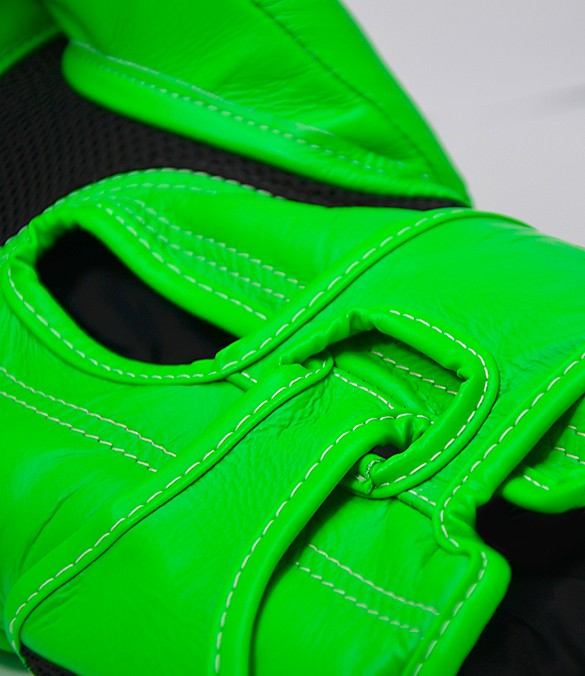 Guantoni Top King Double Lock Verde Neon - in pelle -