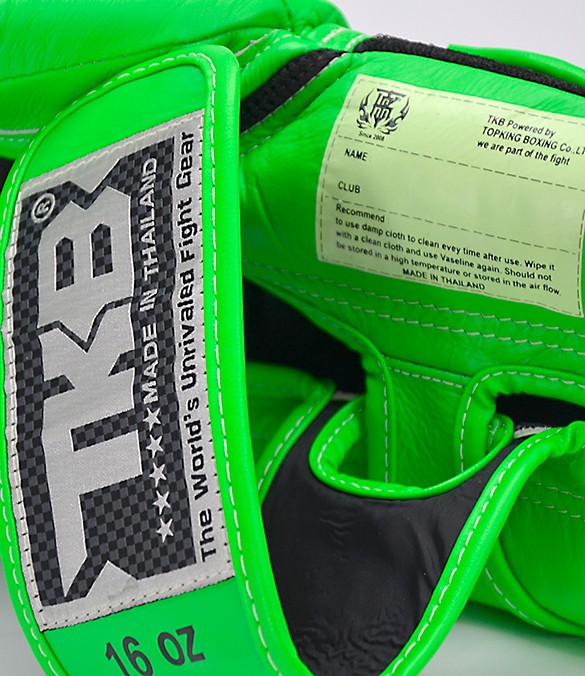 Guantoni Top King Double Lock Verde Neon - in pelle -