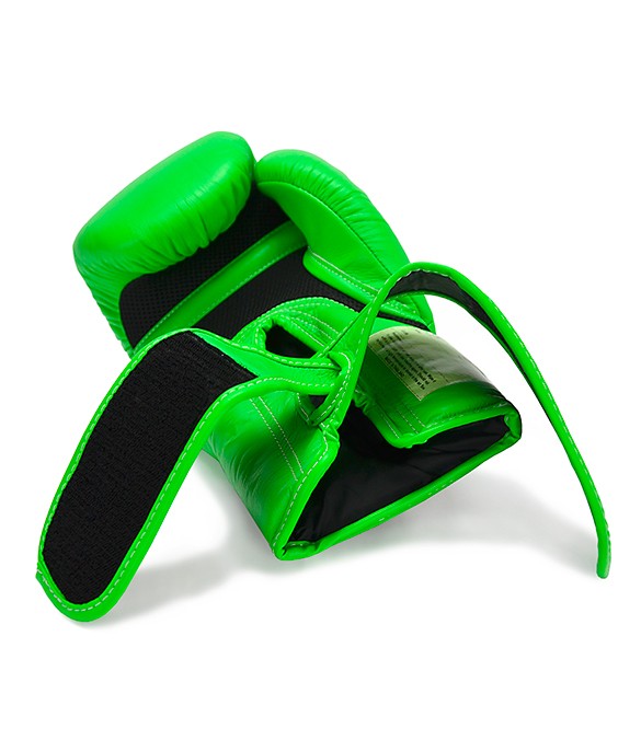 Guantoni Top King Double Lock Verde Neon - in pelle -