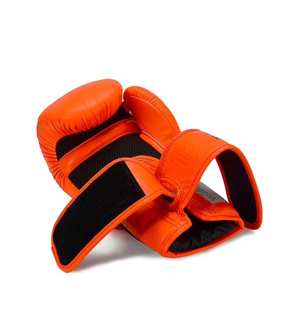 Guantoni Top King Double Lock Arancio Neon - in pelle -