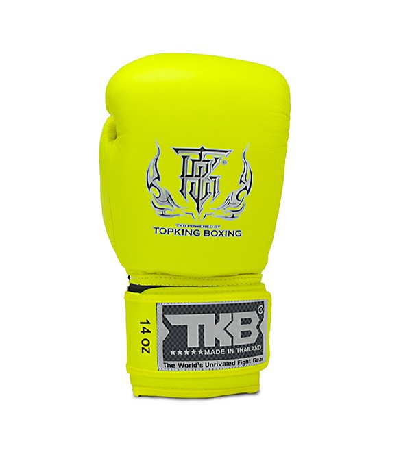 Guantoni Top King Double Lock Giallo Neon - in pelle -