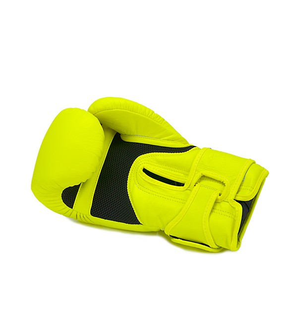 Guantoni Top King Double Lock Giallo Neon - in pelle -