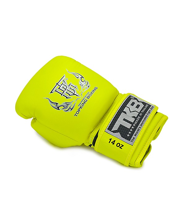 Guantoni Top King Double Lock Giallo Neon - in pelle -