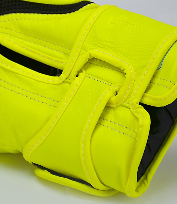 Guantoni Top King Double Lock Giallo Neon - in pelle -