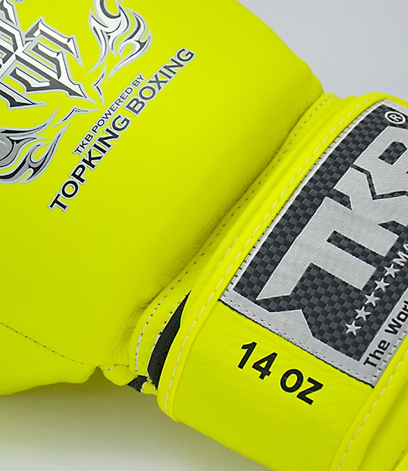 Guantoni Top King Double Lock Giallo Neon - in pelle -