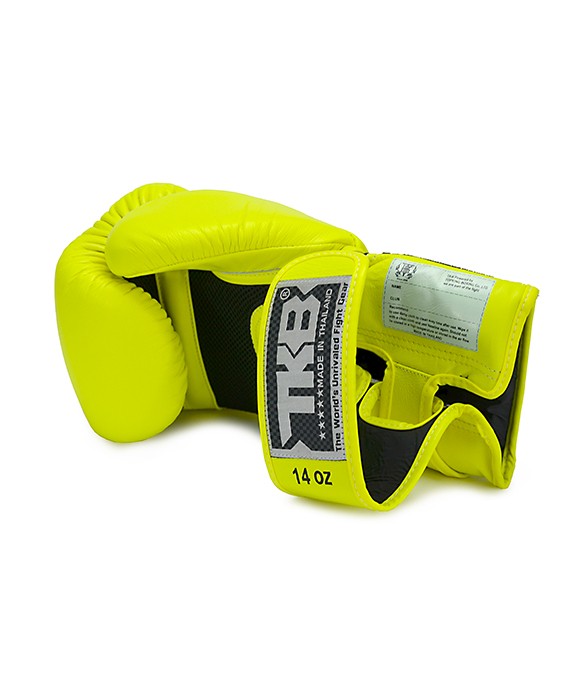 Guantoni Top King Double Lock Giallo Neon - in pelle -