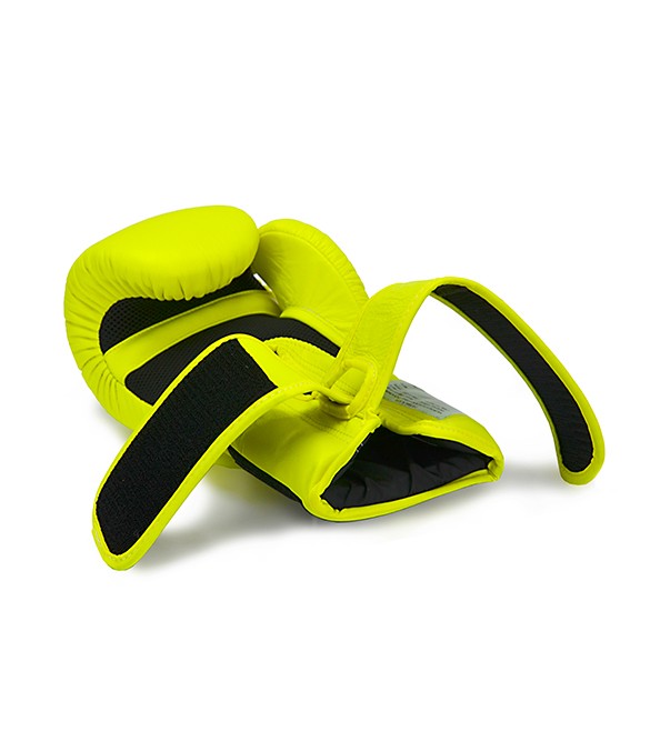 Guantoni Top King Double Lock Giallo Neon - in pelle -