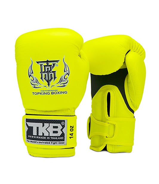 Guantoni Top King Double Lock Giallo Neon - in pelle -