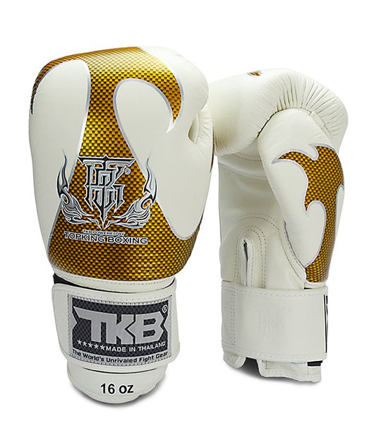 Guantoni Top King Empower Bianco/Oro - in pelle -