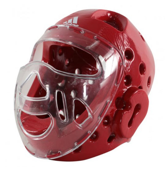 Casco Adidas con maschera Rosso
