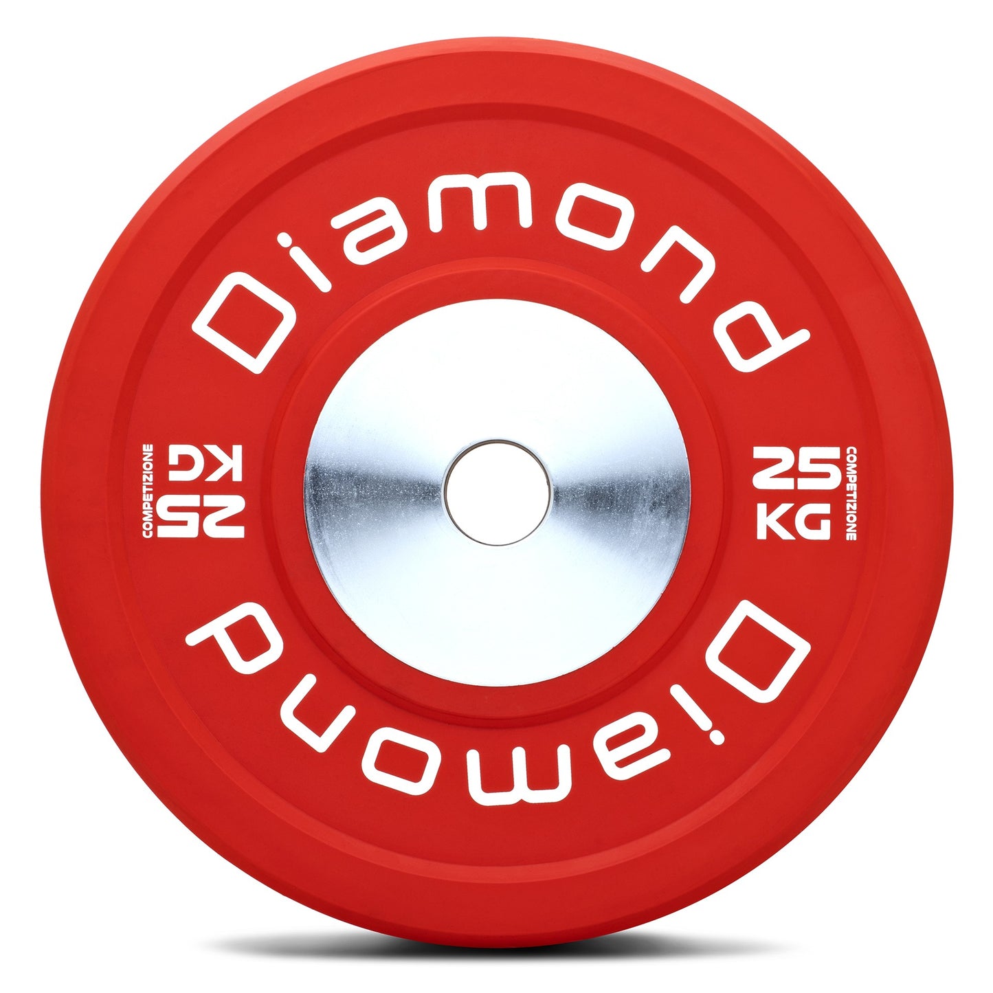 Disco olimpionico bumper competizione Pro foro 50 mm Diamond 25 kg