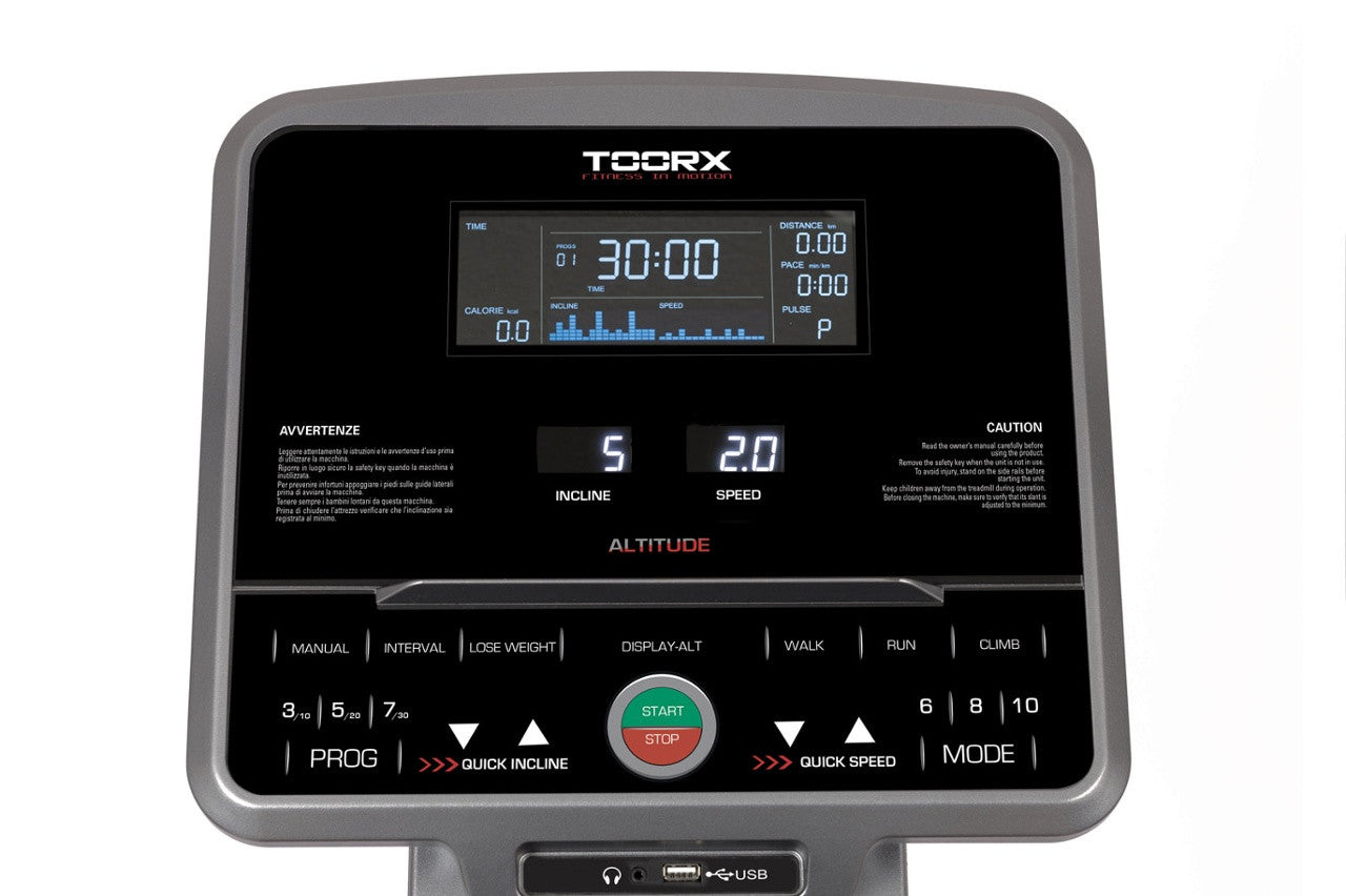 Tapis roulant Toorx ALTITUDE inclinazione fino al 40%
