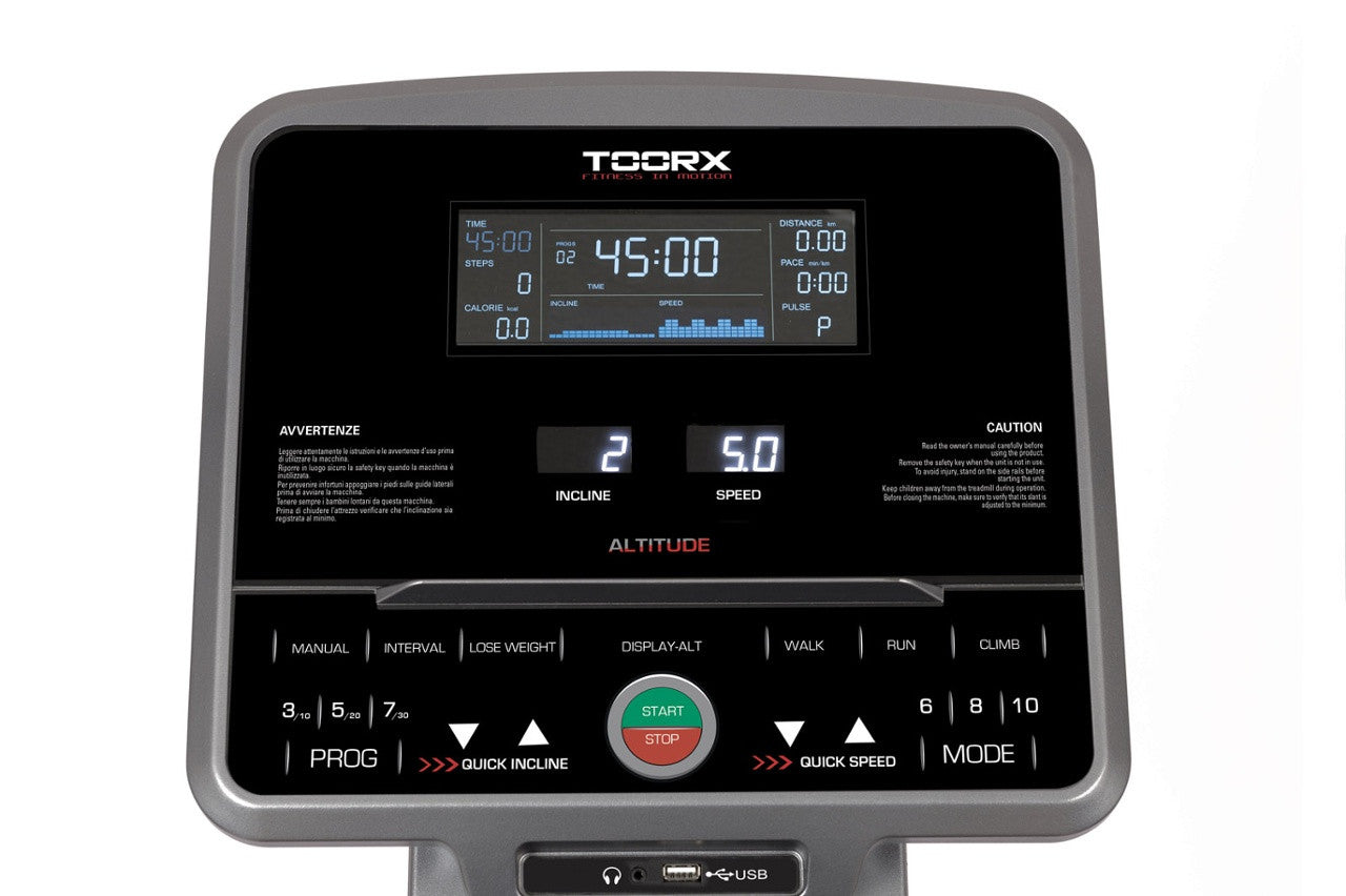 Tapis roulant Toorx ALTITUDE inclinazione fino al 40%