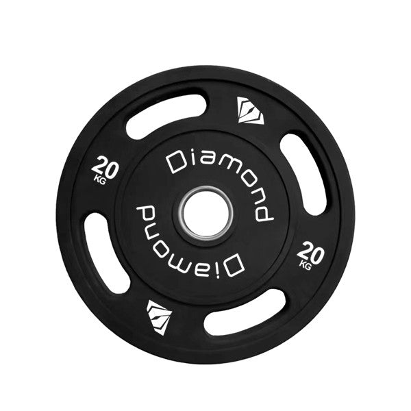 Disco Olimpico Multipresa Rivestito in TPU foro 50 mm Diamond Professional 20 kg