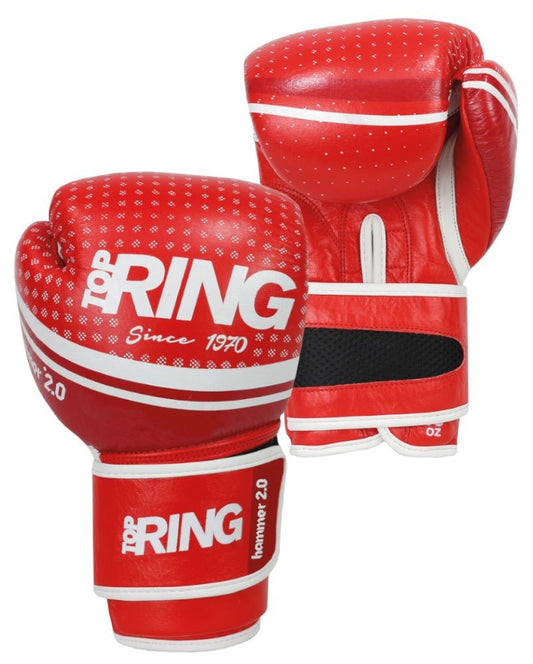 Guantoni Boxe Top Ring Hammer 2.0 Rosso 10 Oz