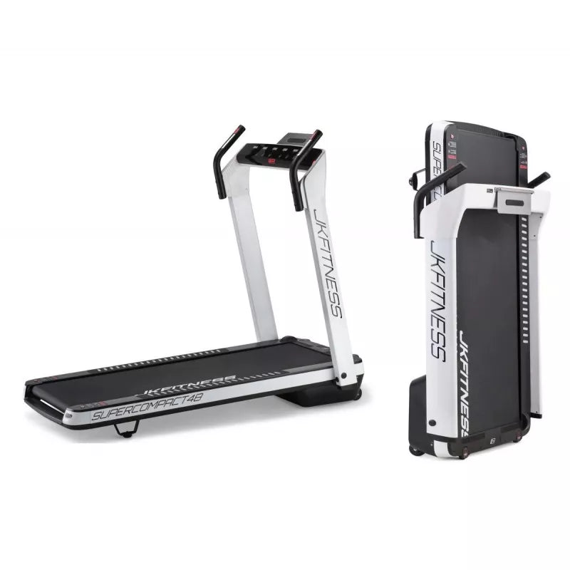 Tapis Roulant JK Fitness SUPERCOMPACT48 White - compatibile Zwift e Kinomap FASCIA CARDIO OMAGGIO
