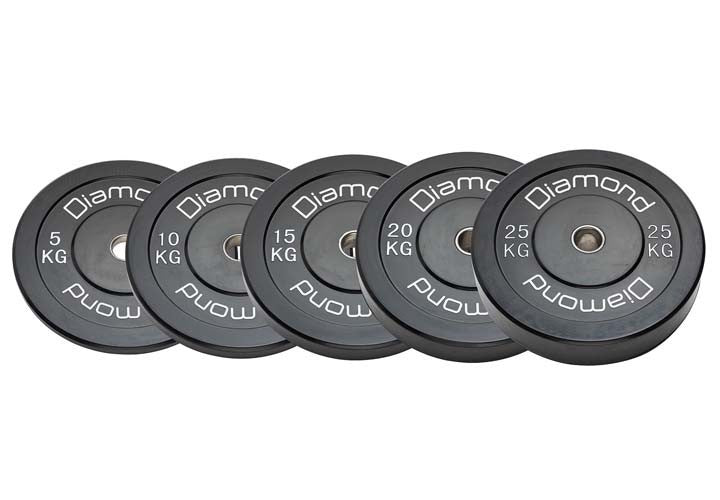 Disco olimpionico bumper training foro  50 mm Diamond Professional 25 kg