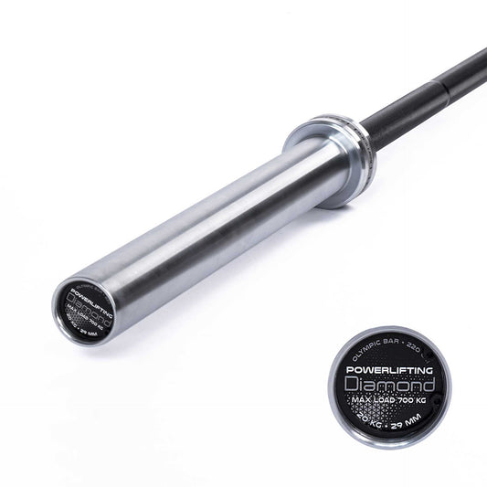 Bilanciere Powerlifting 220 cm - Carico max 700 Kg - 50 mm Diamond Professional