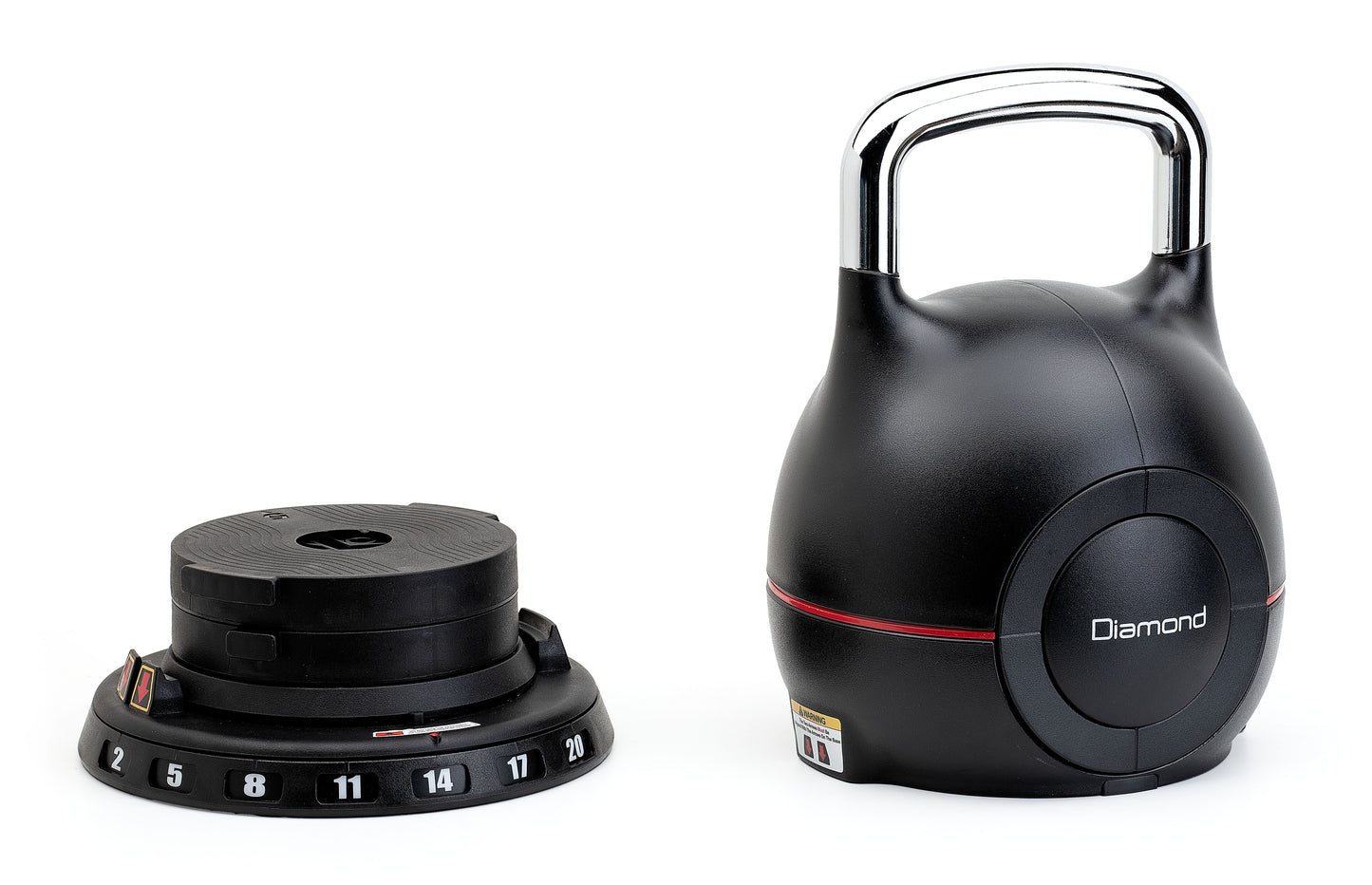 KETTLEBELL selezionabile in acciaio 2 – 20 kg Diamond Professional
