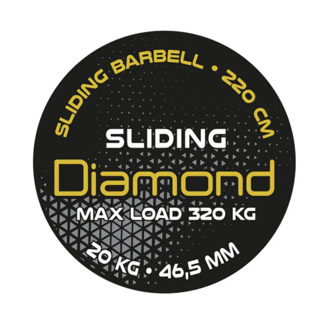 Bilanciere Sliding Grip 220 cm - Carico max 320 Kg - 50 mm Diamond Professional