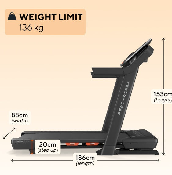 Tapis roulant Proform Carbon TLX compatibile Ifit