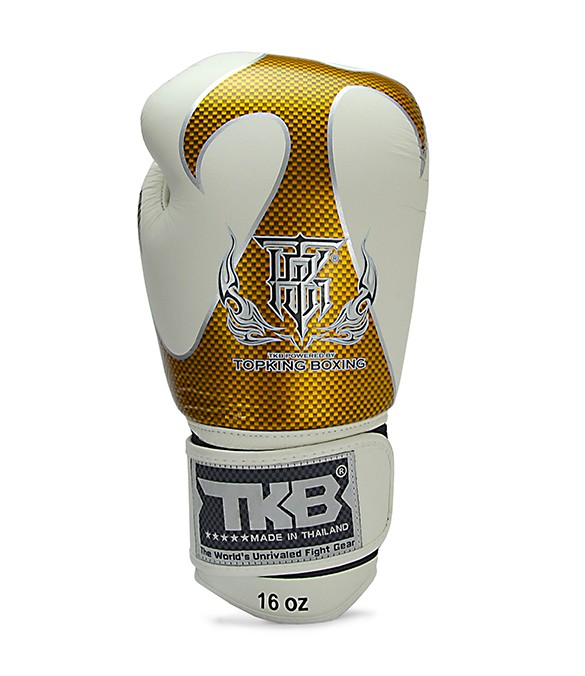 Guantoni Top King Empower Bianco/Oro - in pelle -