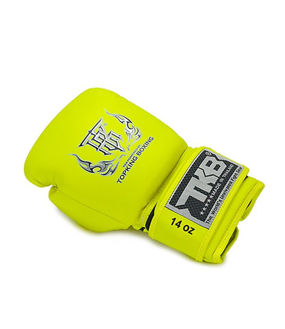 Guantoni Top King Double Lock Giallo Neon - in pelle -