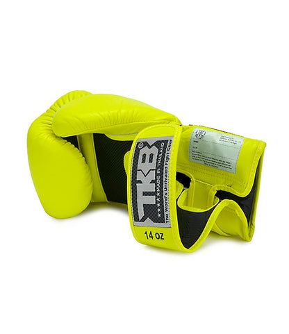 Guantoni Top King Double Lock Giallo Neon - in pelle -
