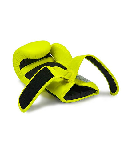 Guantoni Top King Double Lock Giallo Neon - in pelle -