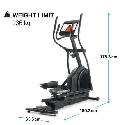 NordicTrack Ellittica Elettromagnetica AirGlide 14i - a volano anteriore - App Ifit integrata