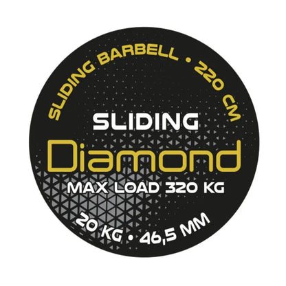 Bilanciere Sliding Grip 220 cm - Carico max 320 Kg - 50 mm Diamond Professional