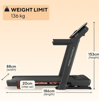 Tapis roulant  Proform Carbon TLX  compatibile Ifit