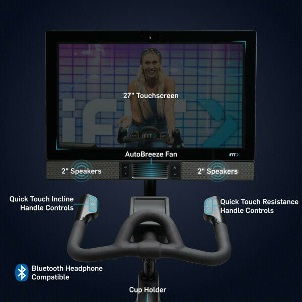 Gym Bike Nordictrack  Studio 27i - con App Ifit integrata - schermo touchscreen da 27" - compreso 1 anno di abbonamento IFIT